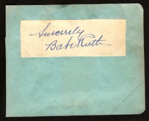 Babe Ruth Autograph Babe Ruth Autographed Album Page