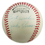 Jackie Robinson Autographed Baseball