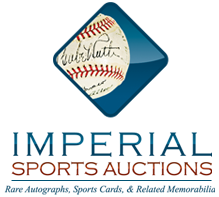 Imperial Sports Auctions, rare autographs, sports cards, and related memorabilia