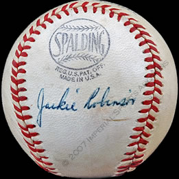 Autographed Jackie Robinson Baseball