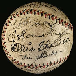 Autographed Honus Wagner Baseball